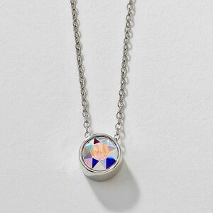 Touchstone Crystal Aurore Boreale Ice Necklace 1239N Silver Rhodium Plated